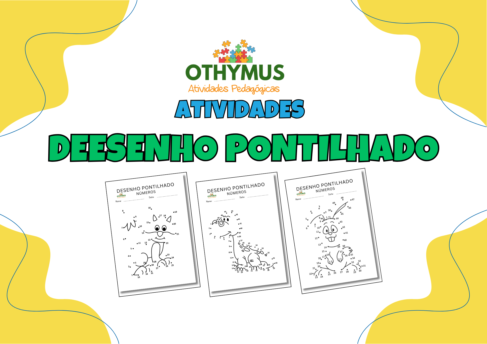 Atividades de desenhos pontilhados