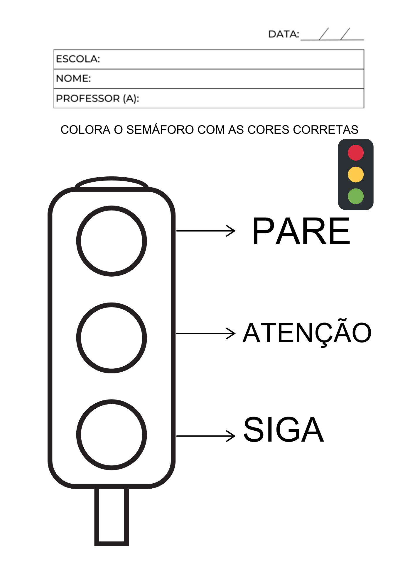 atividades do transito