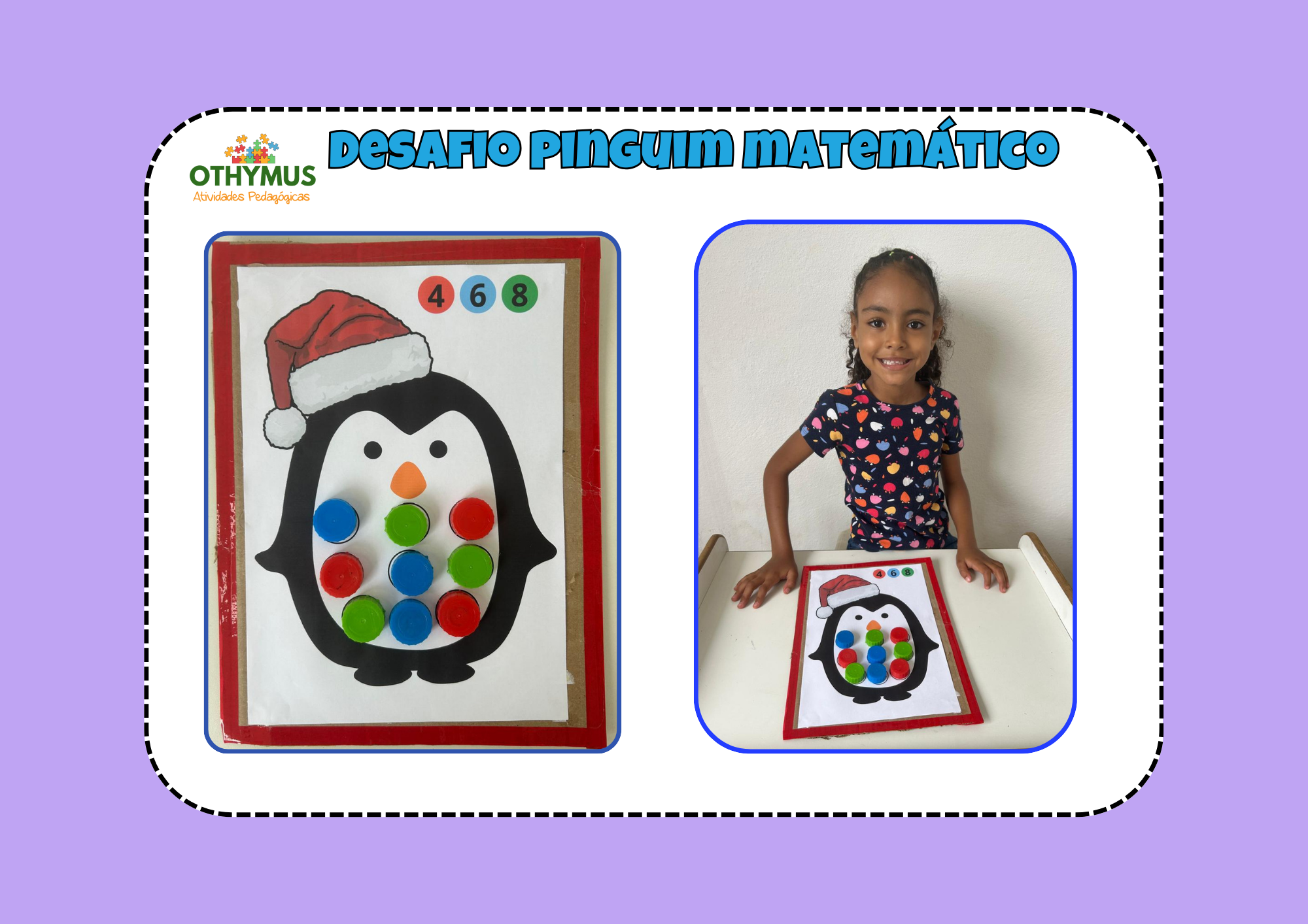 Atividade natalina para a educação Infantil: Desafio Pinguim matemático